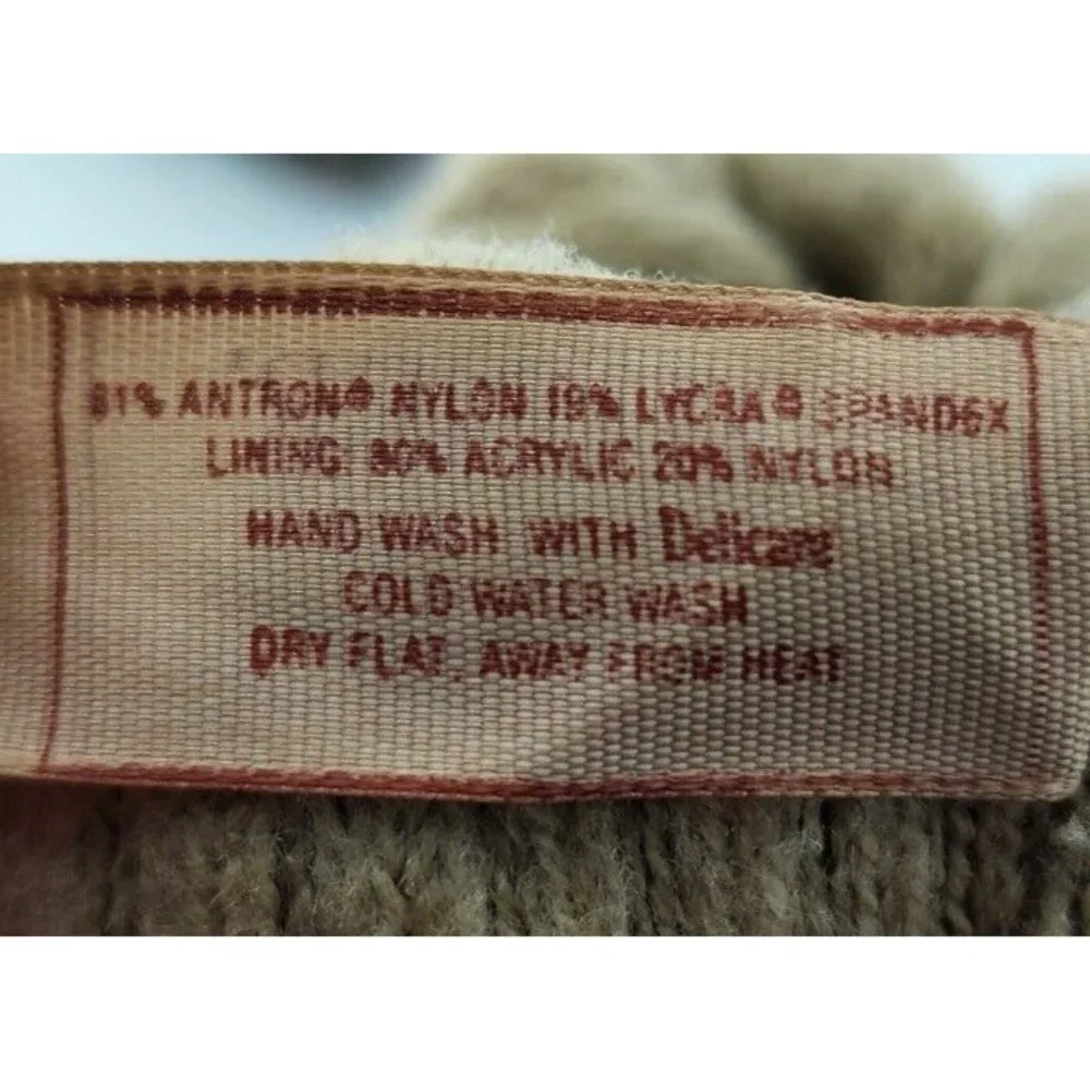 VTG Women's Isotoner Gray Classic Lined Driving Gloves‎ One Size Nylon Blend